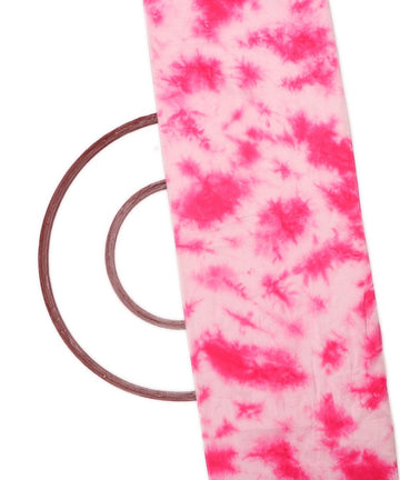 magenta tie dye print uppada silk fabric